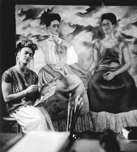 “Bebo para olvidar, pero ahora, no me acuerdo de qué” by Frida Kahlo